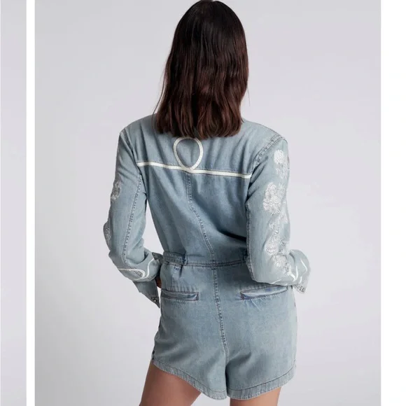 One Teaspoon HEARTLAND EMBROIDERED MARGOT JUMPSUIT - Picture 3 of 7